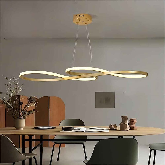 Luminous Elegance LED Acrylic Chandelier – Dimmable & Height Adjustable Pendant Light for Dining & Living Rooms