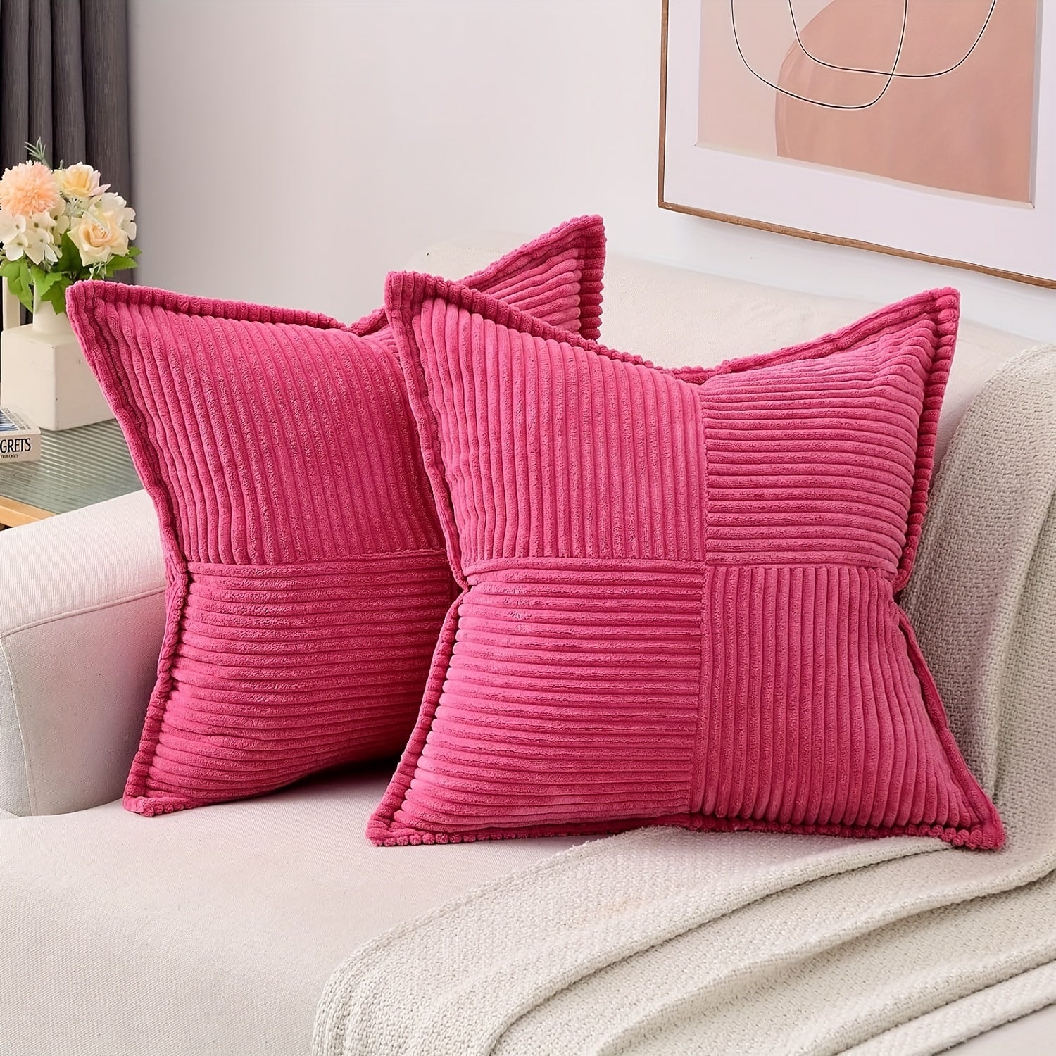 SimpleChic - Stylish Polyester Cushion Cover for Bedroom, Sofa, and Living Room