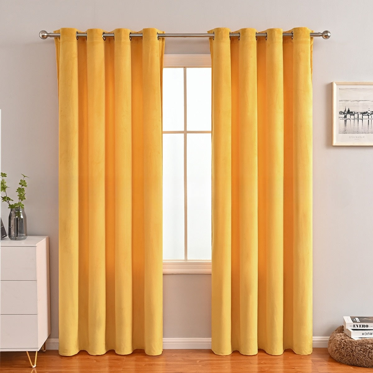 Cozy Haven Thermal Velvet Drapes: Blackout and Insulating Curtains for a Perfect Bedroom Sanctuary