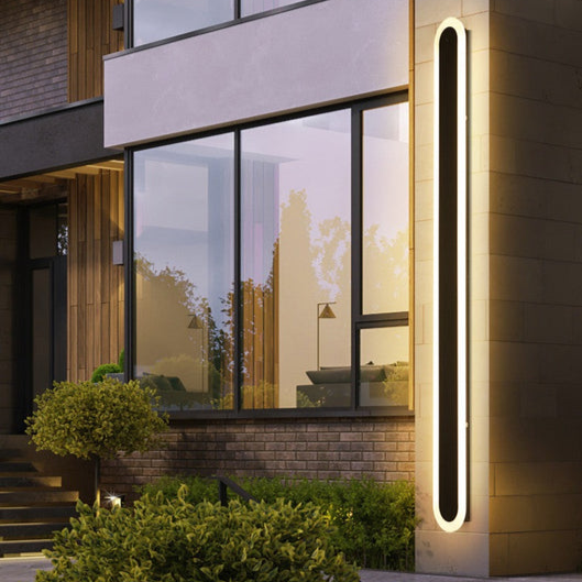 Udendørs LED Væglampe Moderne Sort Design