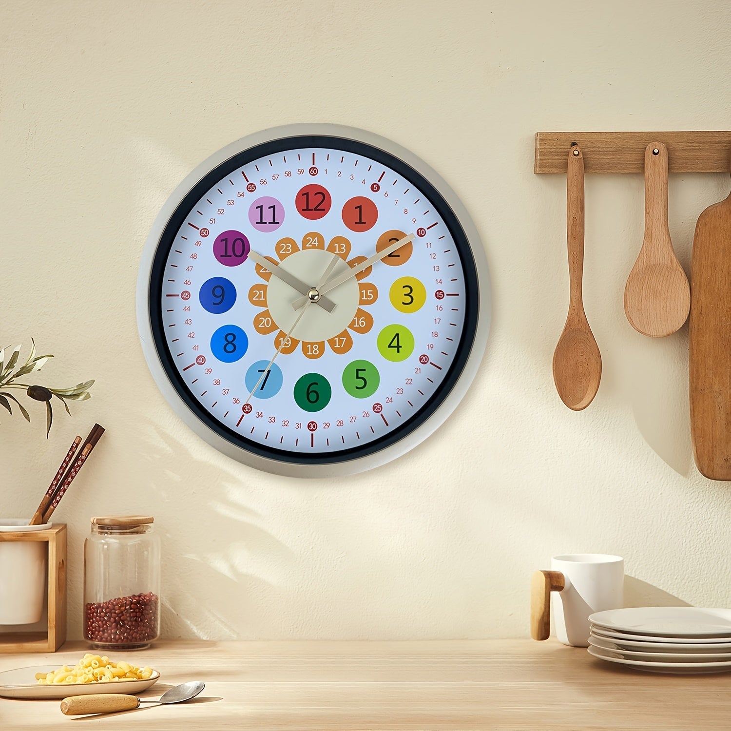 SunBloom - Silent 8-Inch Wall Clock with Vibrant Sunflower Design