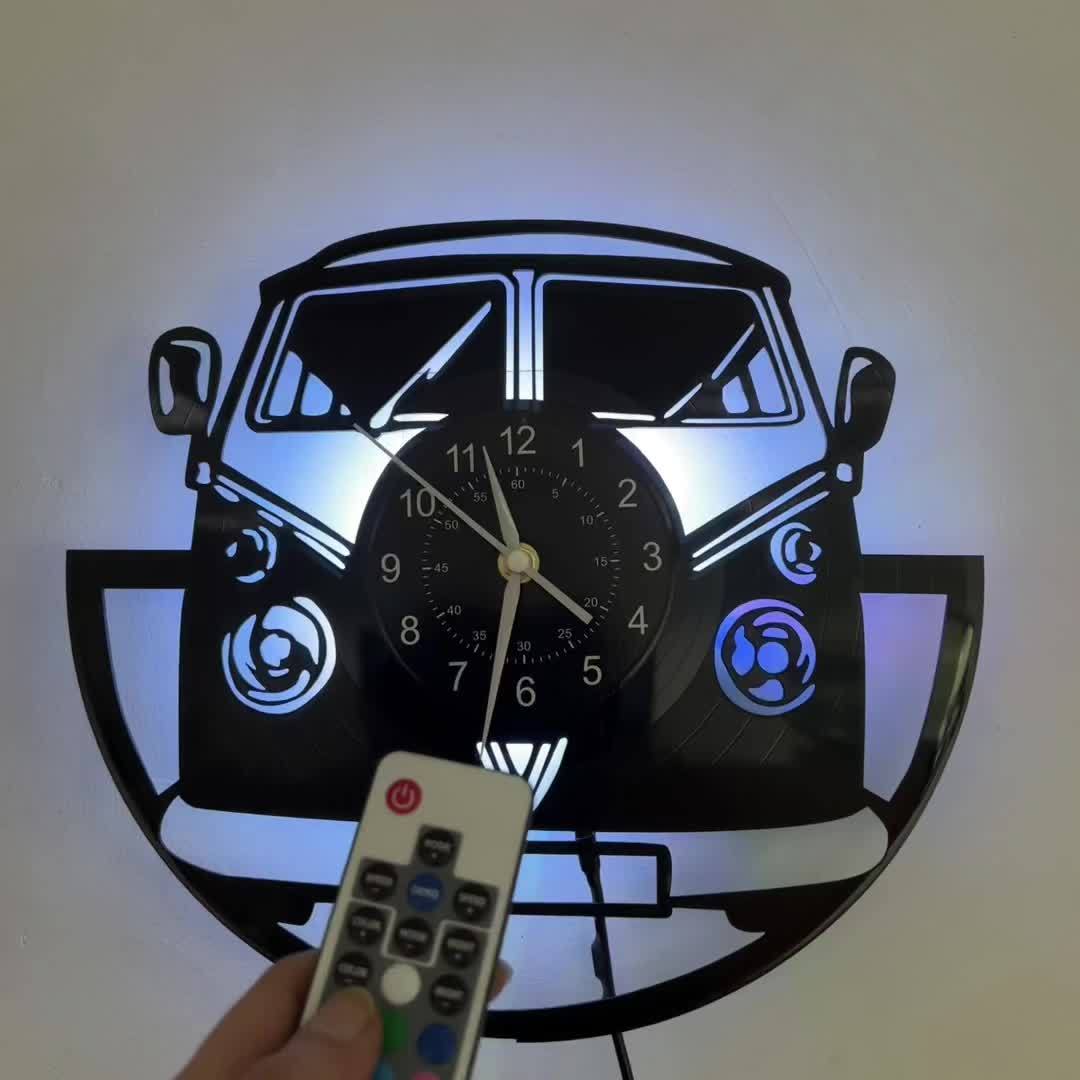 RetroGlow - Vinyl Record Wall Clock with Silent Movement and LED Option