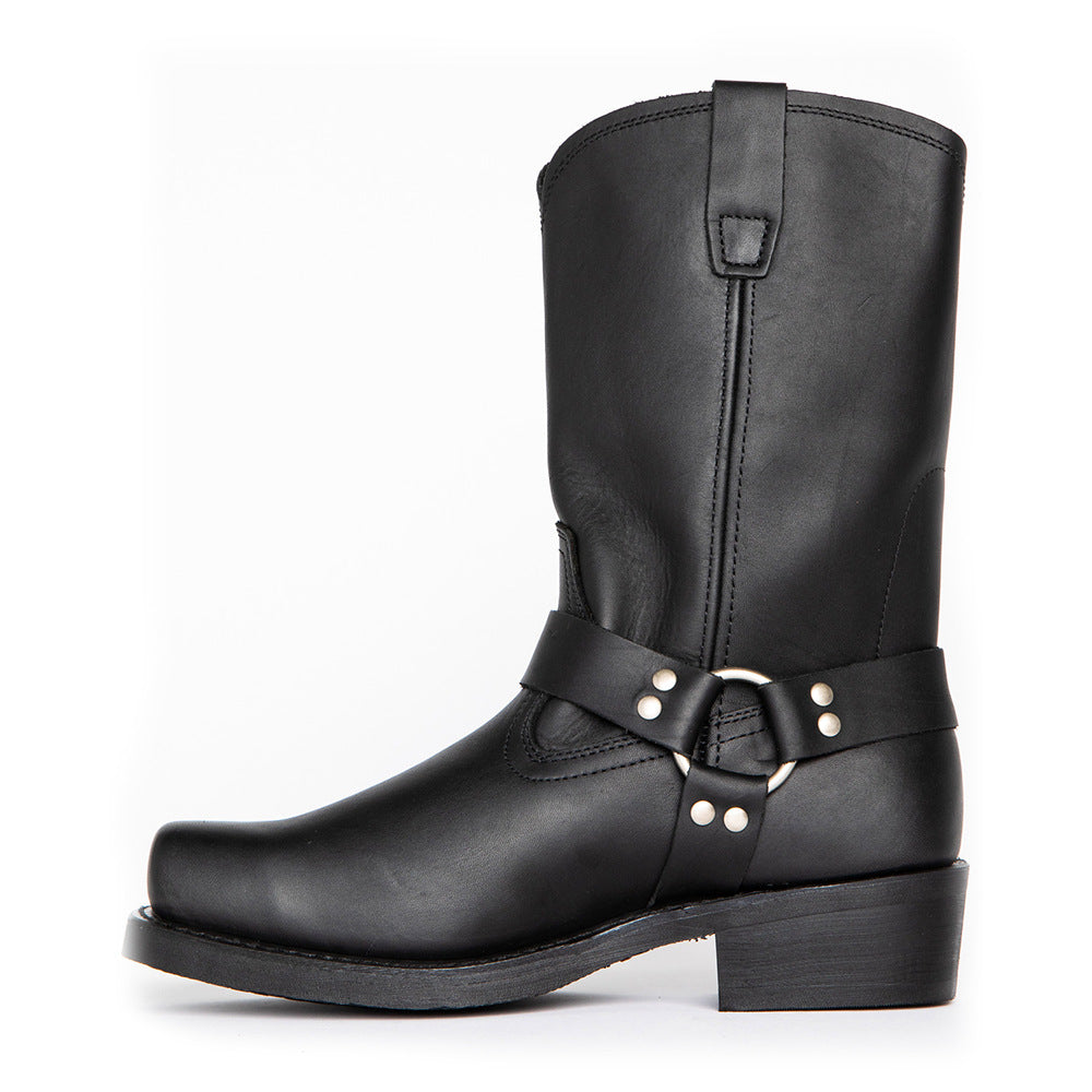 Herren kniehohe Harness-Stiefel | Wasserdicht