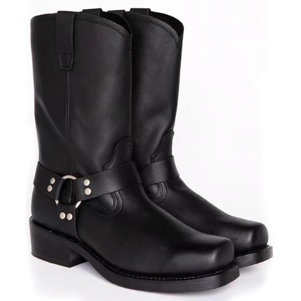 Herren kniehohe Harness-Stiefel | Wasserdicht