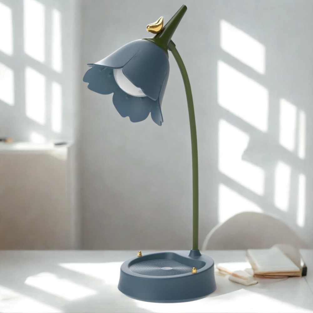 Moderne blomst LED bordlampe ABS plastik