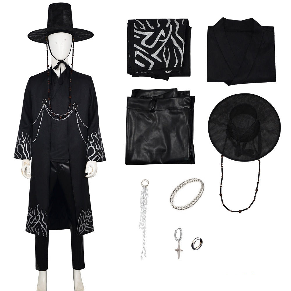 Boys “Your Idol” Performance Costume Full Set Black Halloween Cosplay Costume - Image 2