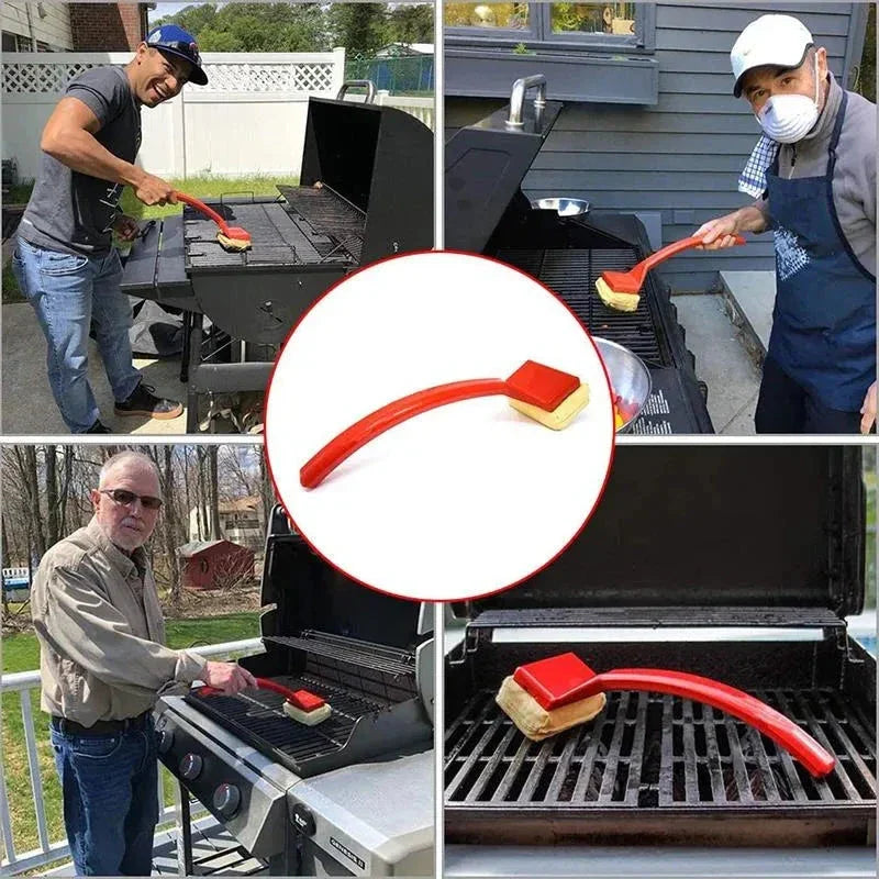 Grill damprenser lang håndtagsbørste