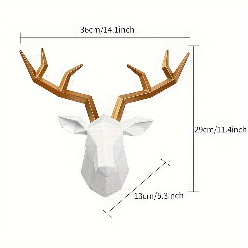 DeerDesign - Geometric Deer Head Wall Sculpture