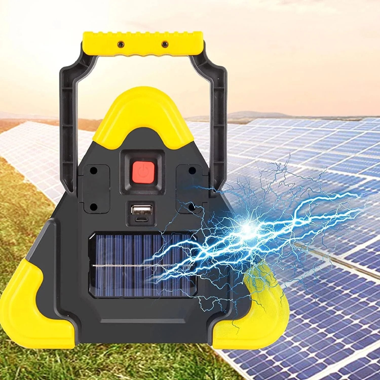 LED nouzové světlo trojúhelník solární bezpečnostní lampa