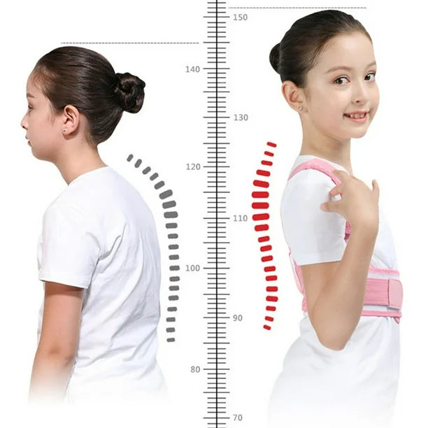 子供用姿勢矯正調整可能背中ブレース