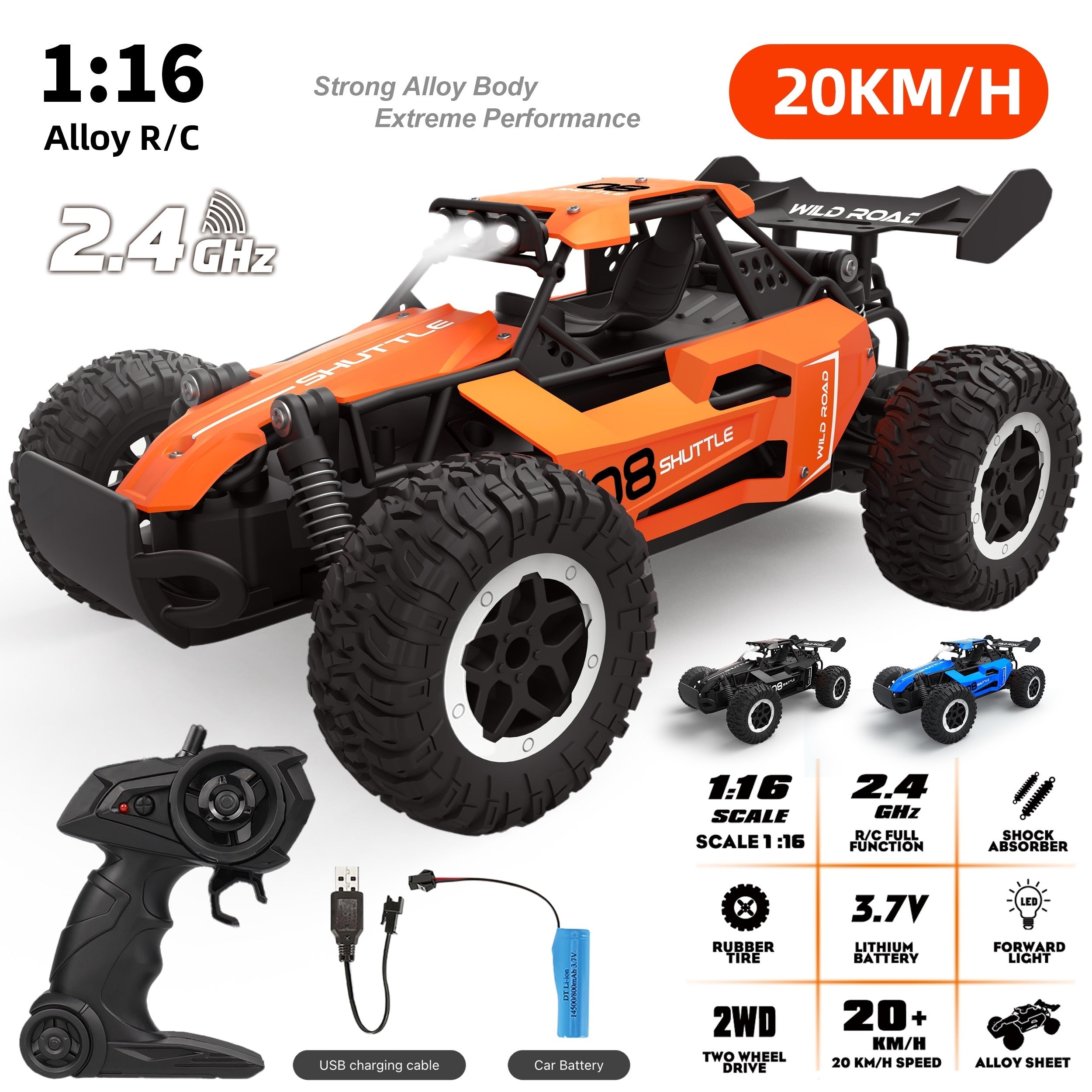 Fjernstyret Offroad Legeringsracerbil