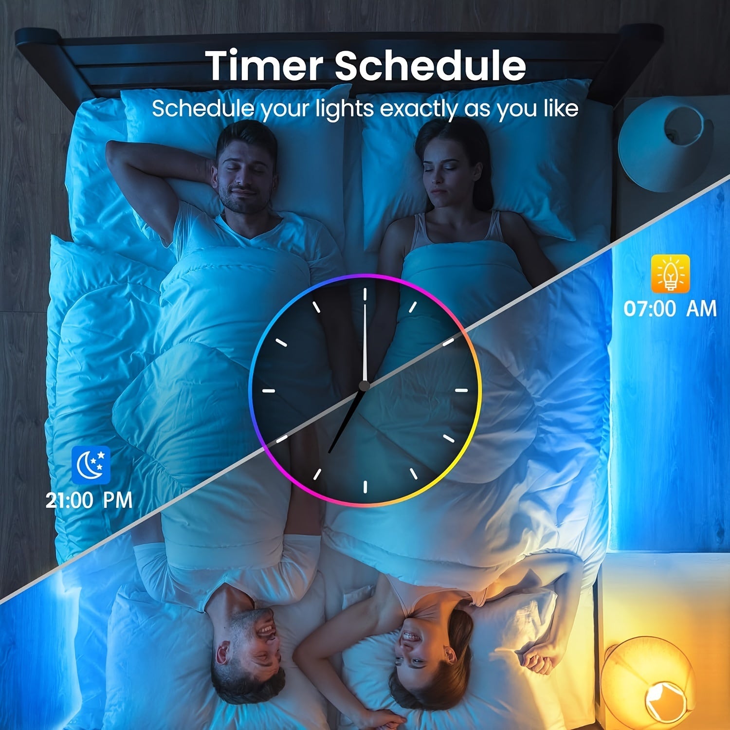LED-strips med farveskift og app-styring