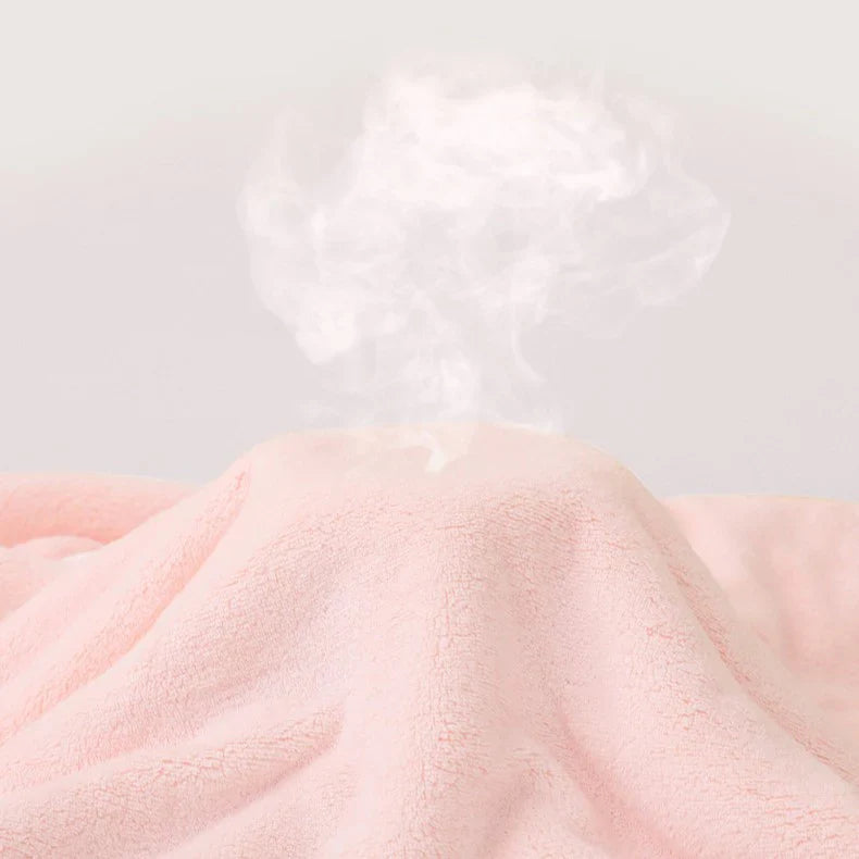 Hættehåndklæde Poncho Blød Mikrofiber Badekåbe