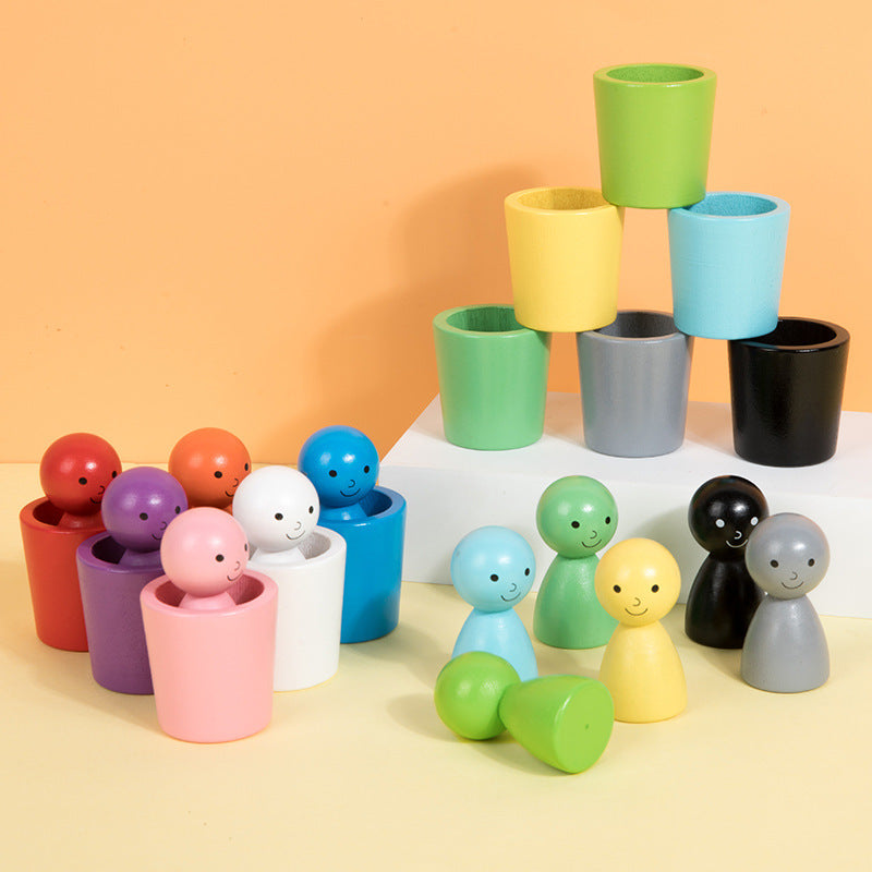 Jouet éducatif en bois pour tri des couleurs