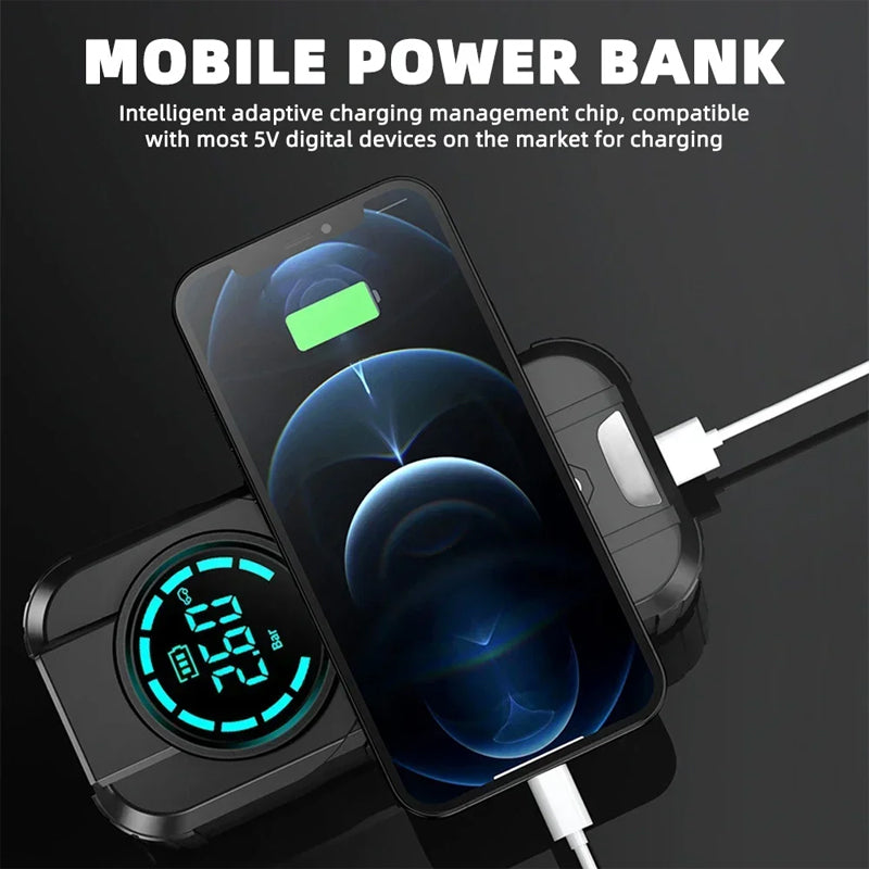 Kompakt bil luftpumpe jumpstarter LED-lys