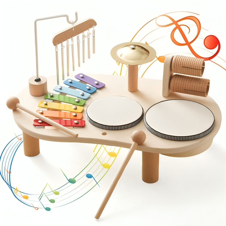 Musikalsk legetøj træ Montessori børne instrument sæt