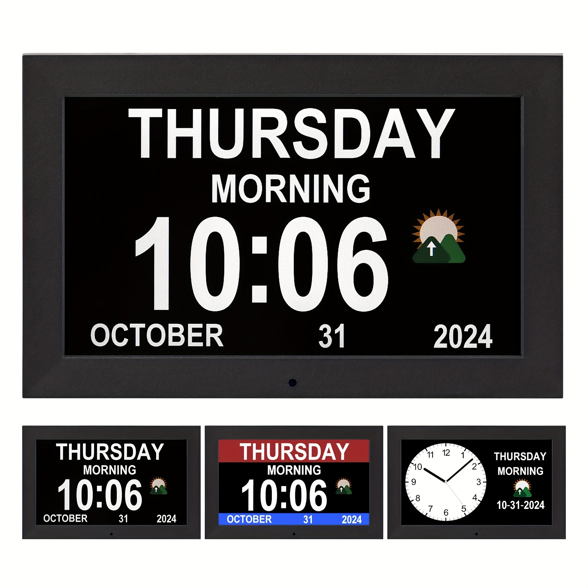 Digitalt vægur kalender alarm display ramme