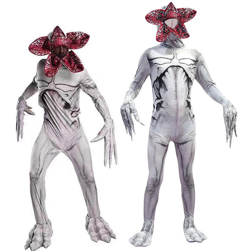 Demogorgon Costume Stranger Monster Jumpsuit Party Cosplay Outfit Full Set - Image 1