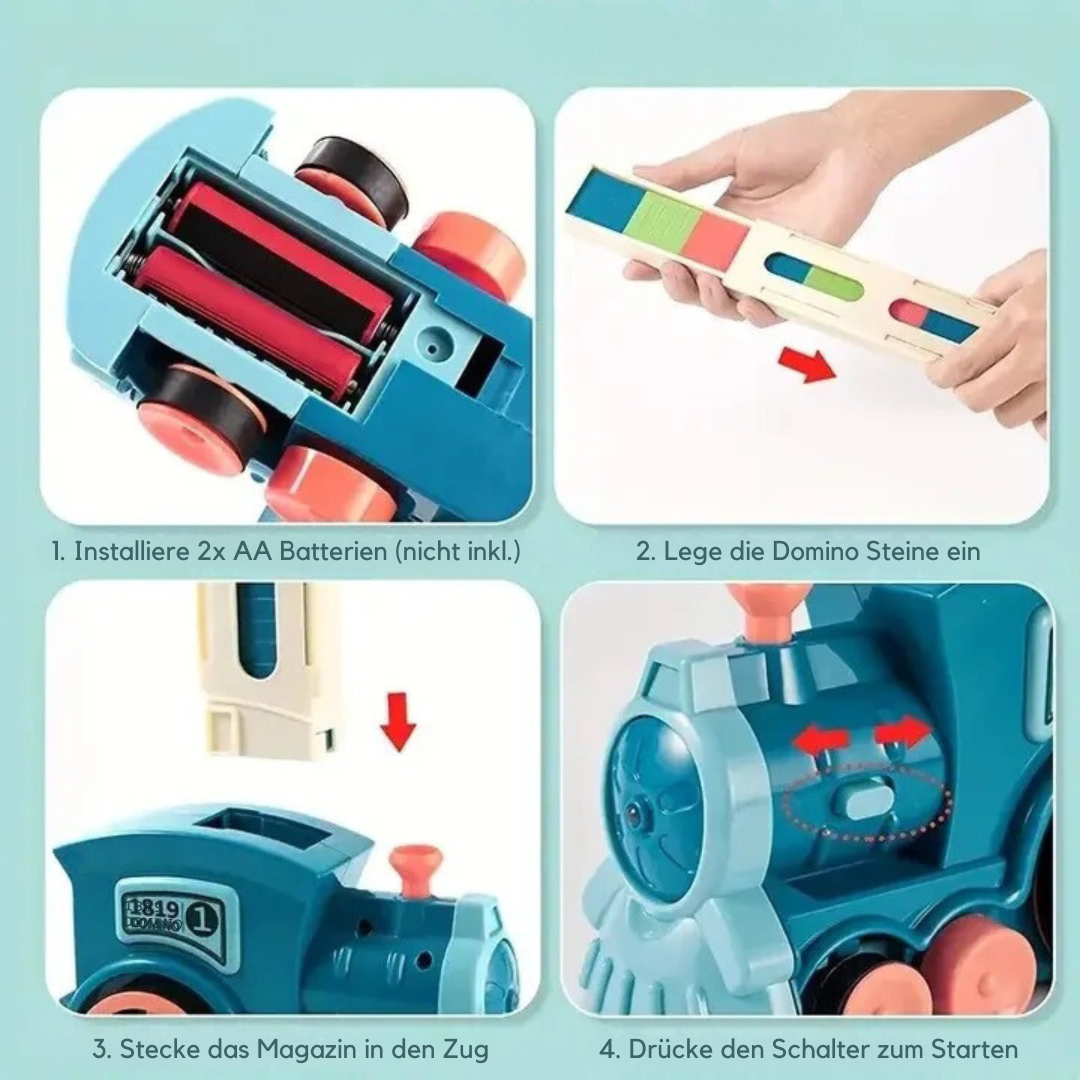 Gioco del Domino per Bambini a Forma di Treno per Gioco Creativo