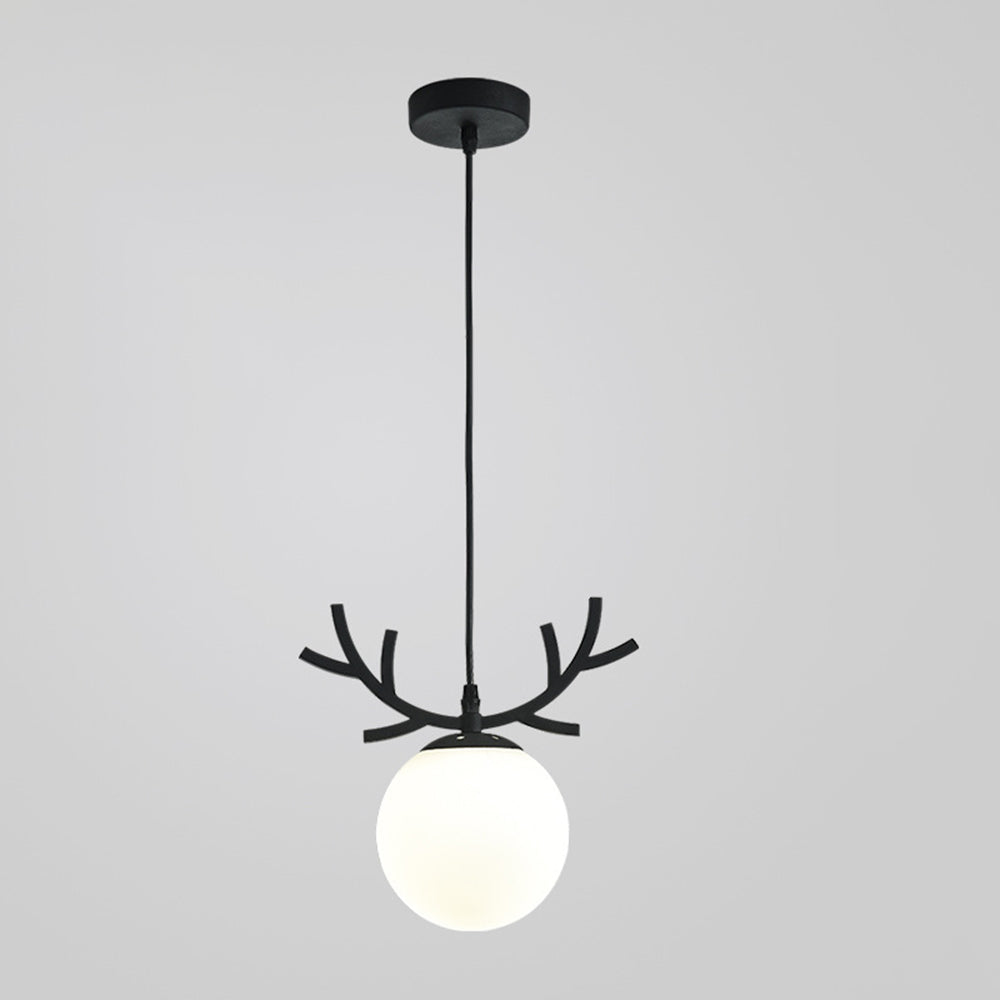 AntlerGlow Modern Pendant Light – Elegant Glass Chandelier for Dining Room or Living Room, LED Ready