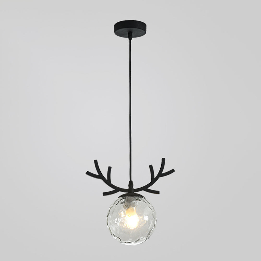 AntlerGlow Modern Pendant Light – Elegant Glass Chandelier for Dining Room or Living Room, LED Ready