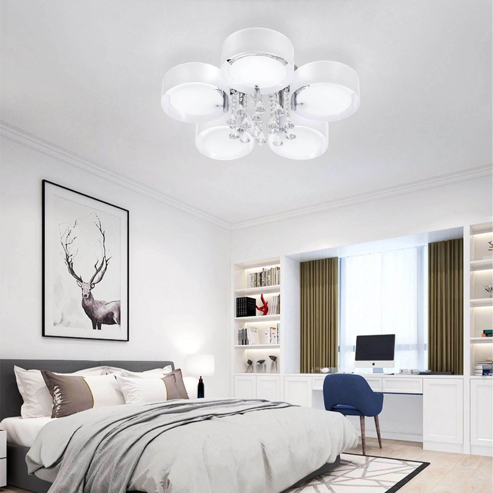 Luminous Elegance: Modern LED Crystal Pendant Chandelier for Stylish Living Rooms and Bedrooms