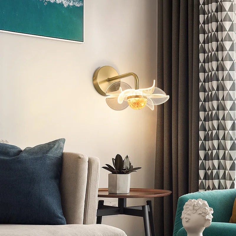 Luminous Flora – Stylish LED Wall Lamp for Modern Living Room and Bedroom Decor