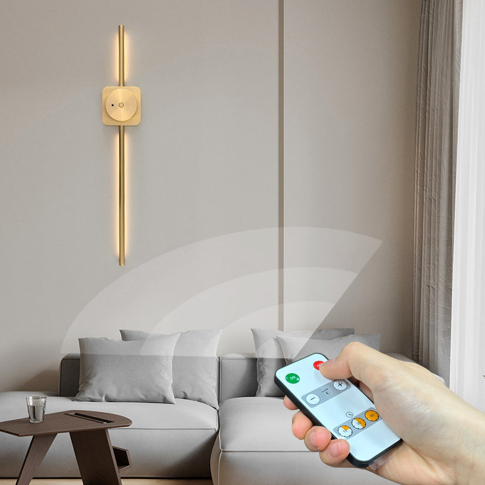 Luminous Glow: Modern LED Wall Light for Stylish Ambient Lighting – Minimalist Design, Golden Accents for Bedroom