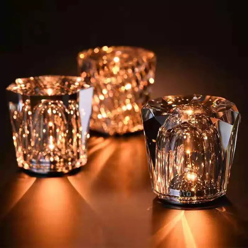 Crystal LED Table Lamp Warm White Light