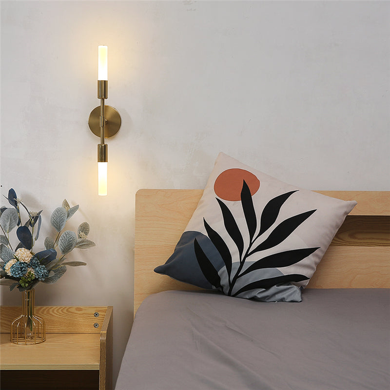 Luminous Edge: Modern Minimalist Dual Light Beam Metal LED Wall Sconce for Stylish Interiors