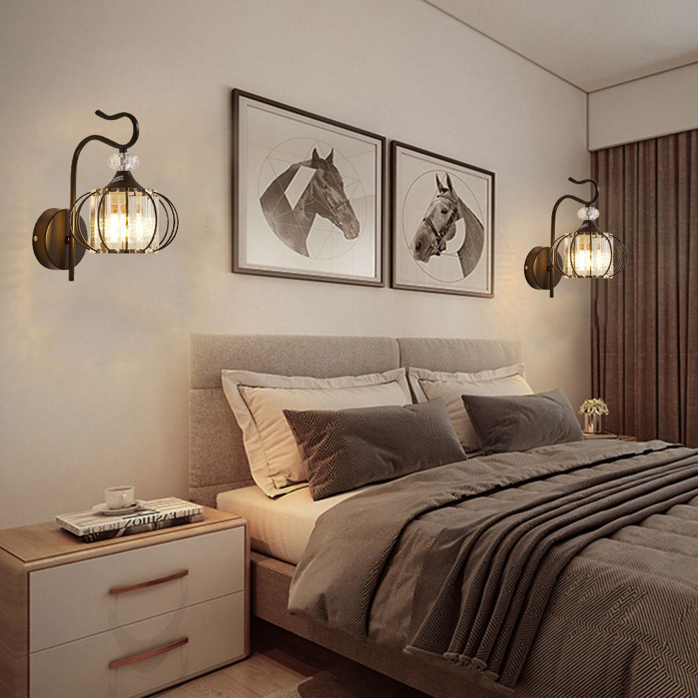 Luminous Forge Wall Light - Contemporary Bedside Illumination in Industrial Design