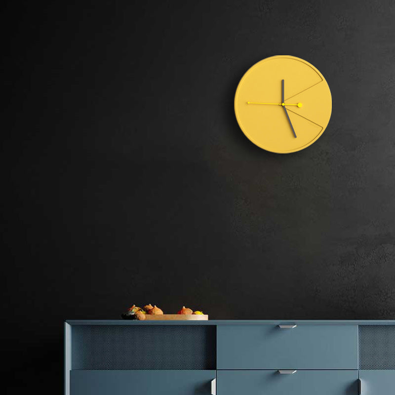 CementTime - Modern 3D Yellow Cement Wall Clock