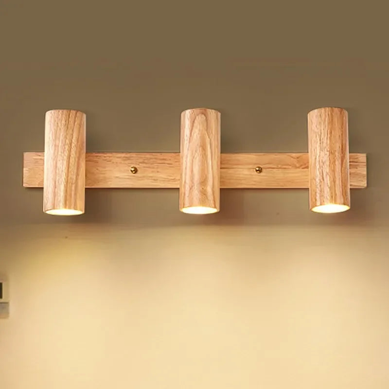 Luminous Timber: Contemporary Scandinavian LED Wall Light Crafted from Walnut for Living & Dining Spaces