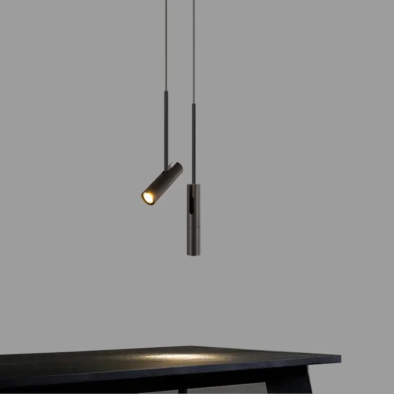 Adjustable Cylinder Pendant Light - Minimalist Ceiling Lamp for Bedroom & Living Room