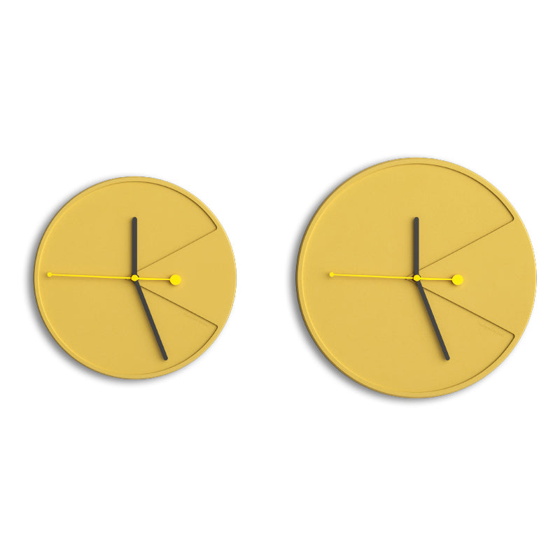 CementTime - Modern 3D Yellow Cement Wall Clock