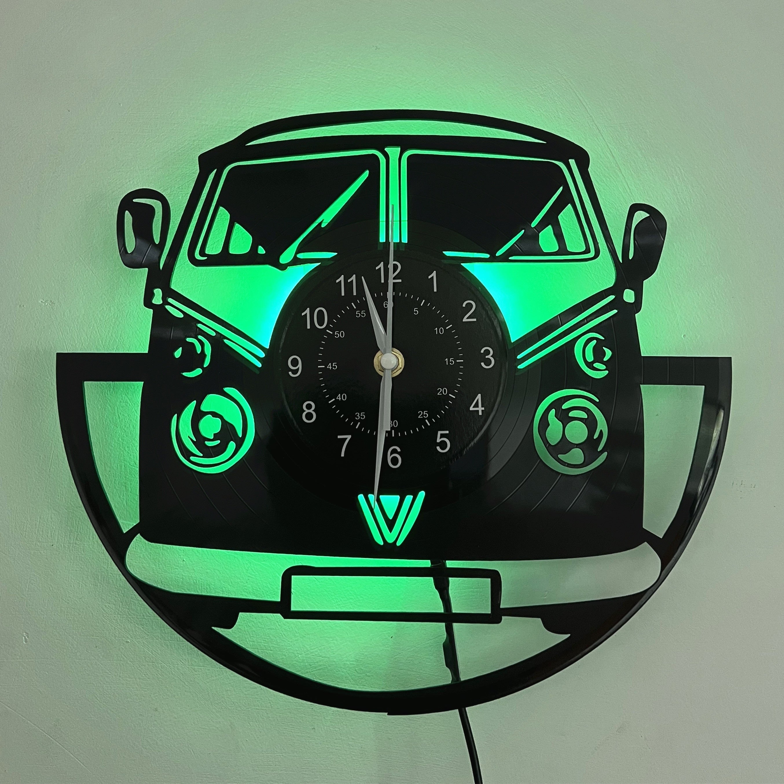 RetroGlow - Vinyl Record Wall Clock with Silent Movement and LED Option