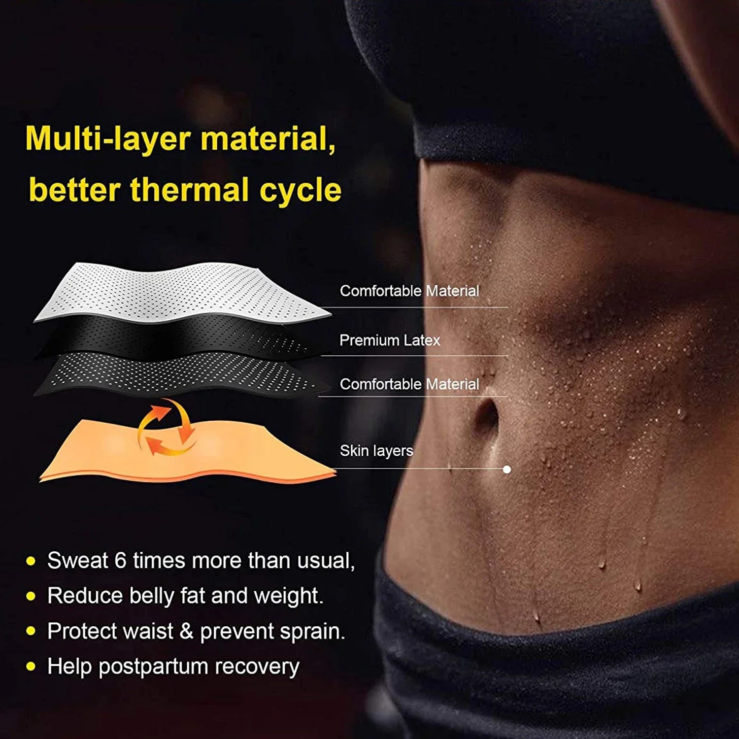 Cintura Dimagrante Fitness in Neoprene per Allenamento Vita