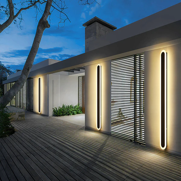 Udendørs LED Væglampe Moderne Sort Design