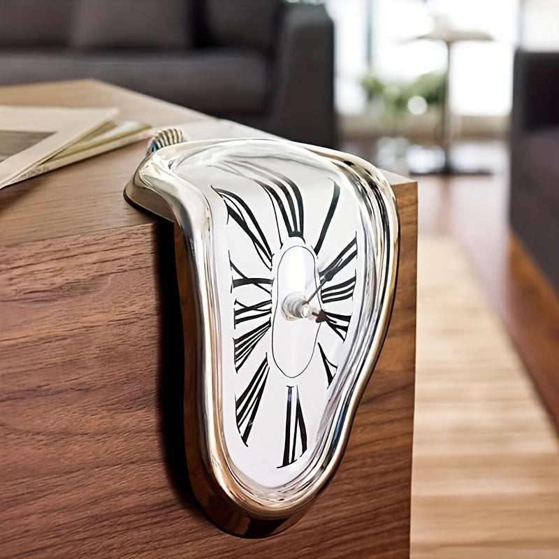 MeltWave - Stylish Surreal Roman Wall Clock for Home Decor