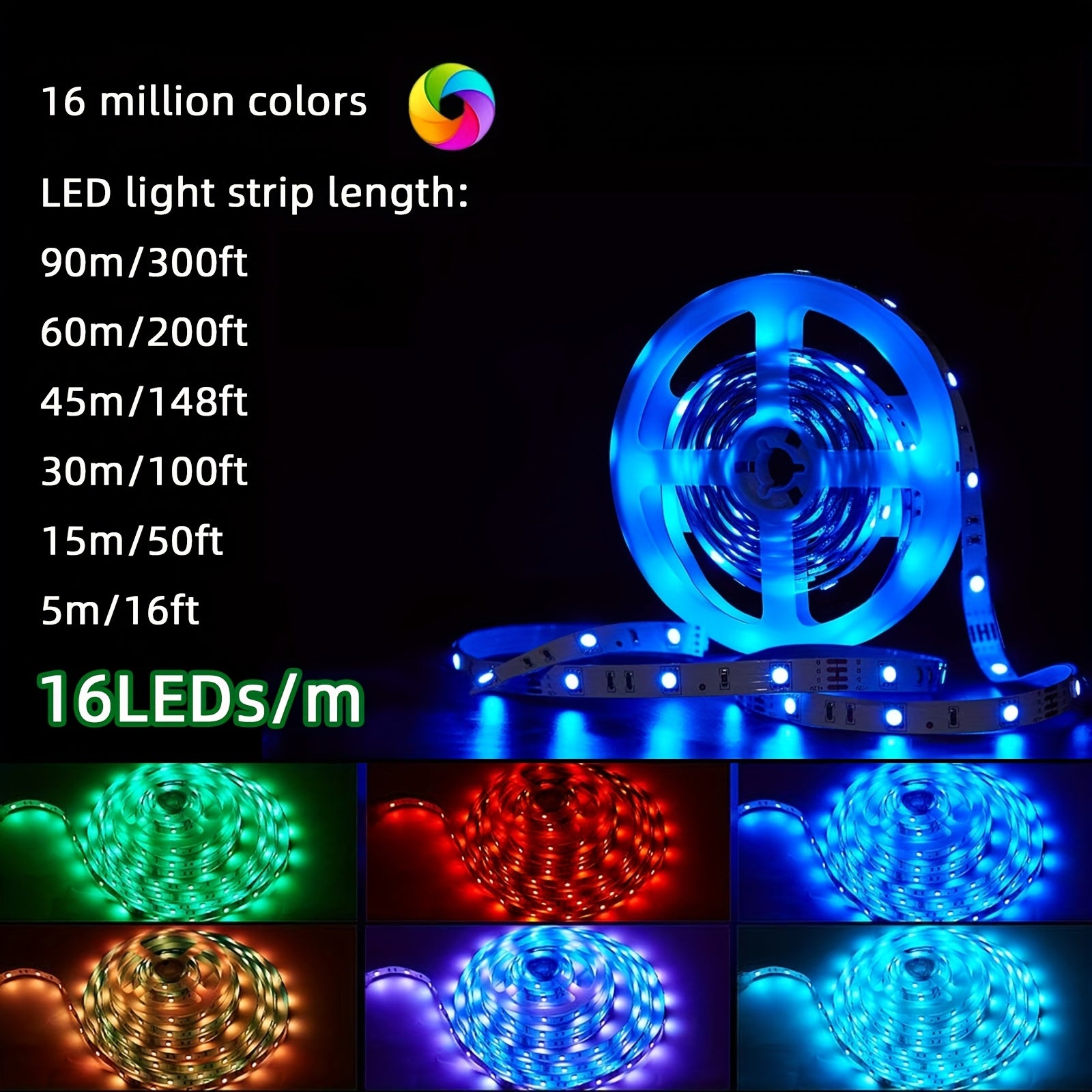 LED-strips med farveskift og musiksynkronisering