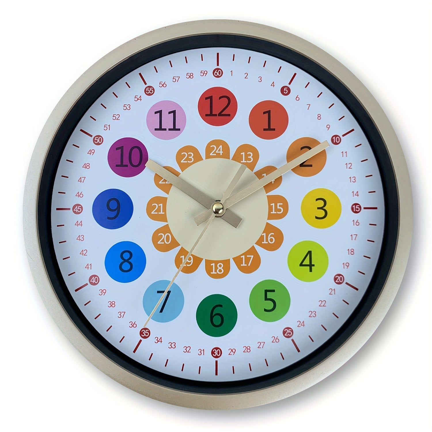 SunBloom - Silent 8-Inch Wall Clock with Vibrant Sunflower Design