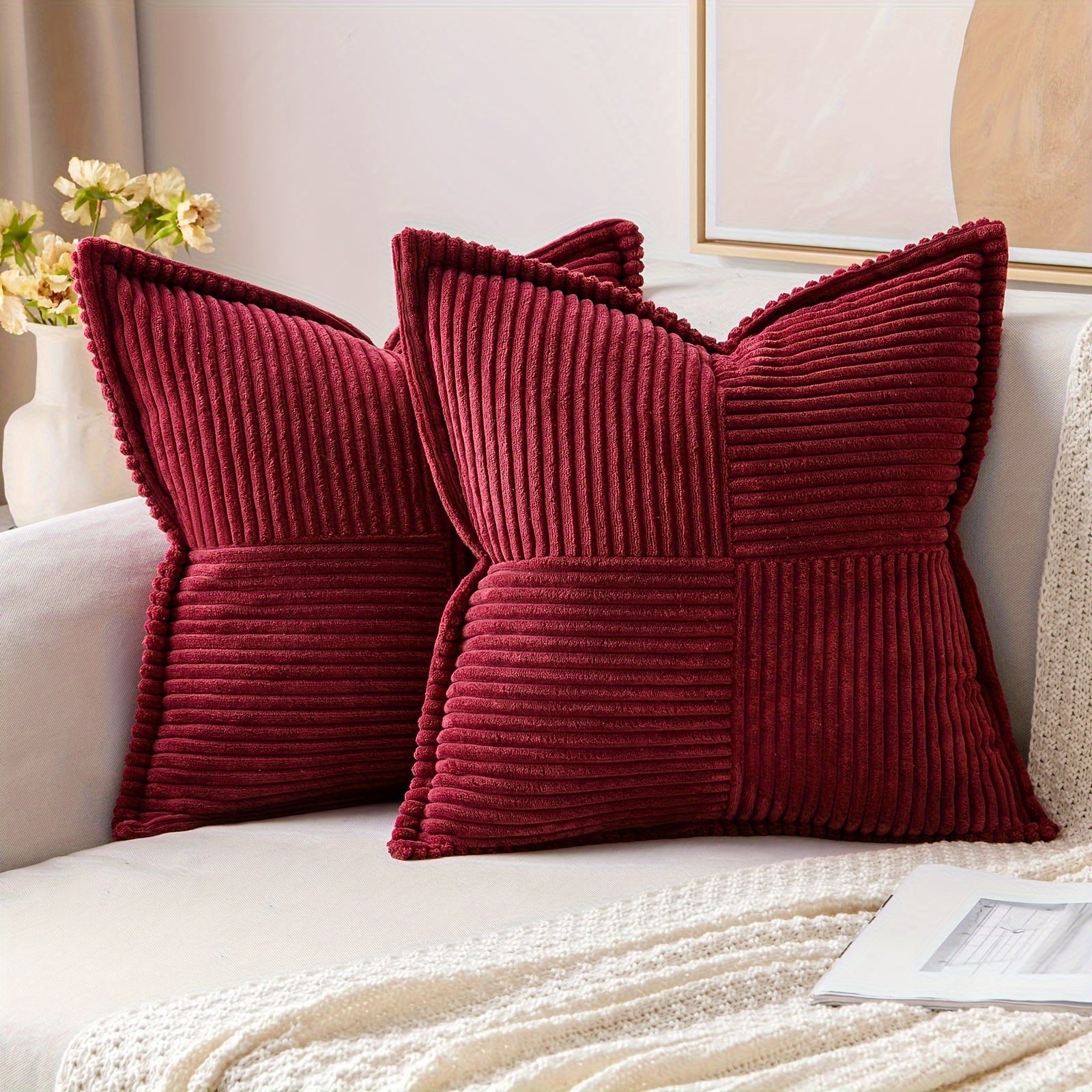 SimpleChic - Stylish Polyester Cushion Cover for Bedroom, Sofa, and Living Room