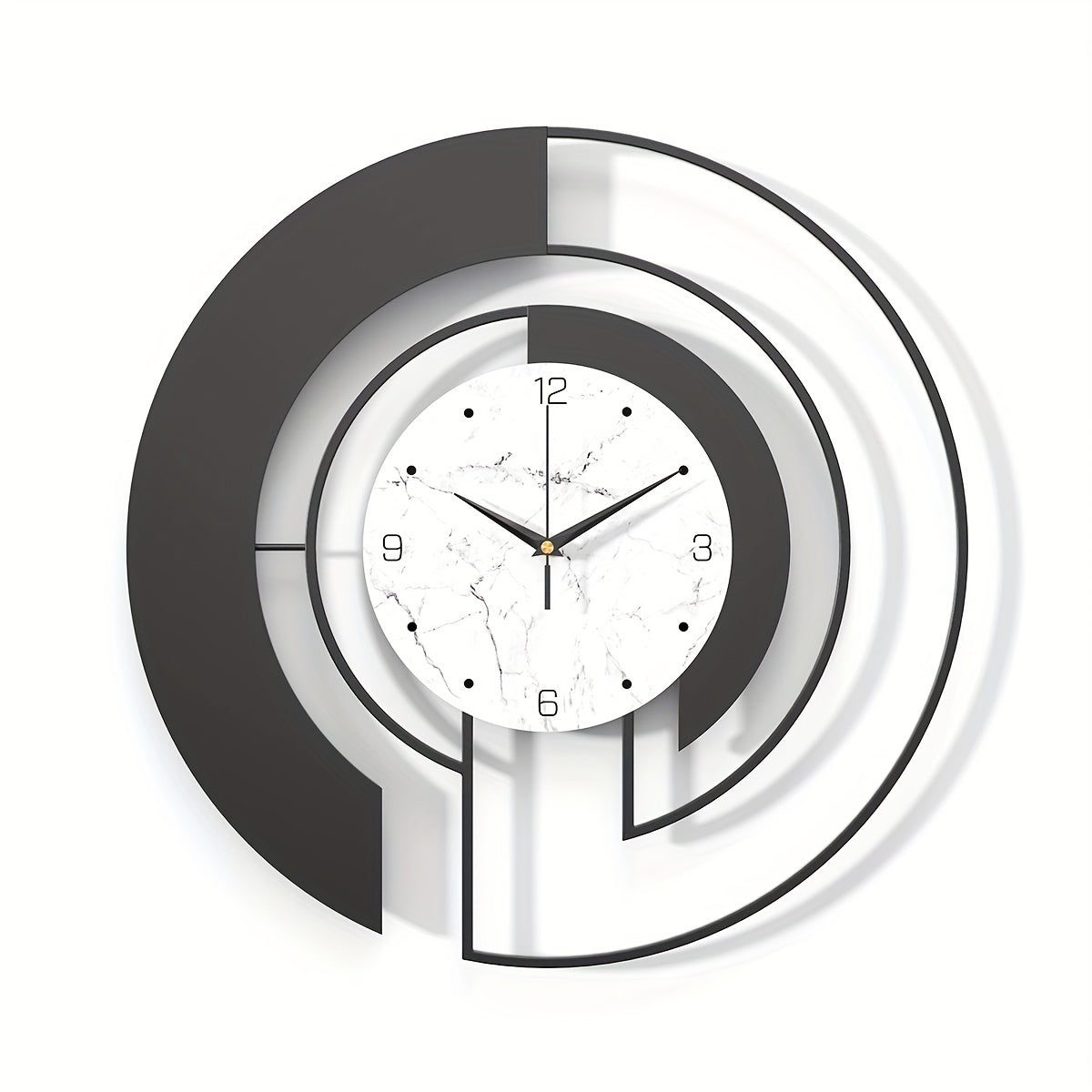 GeoLine - Silent Geometric Metal Wall Clock