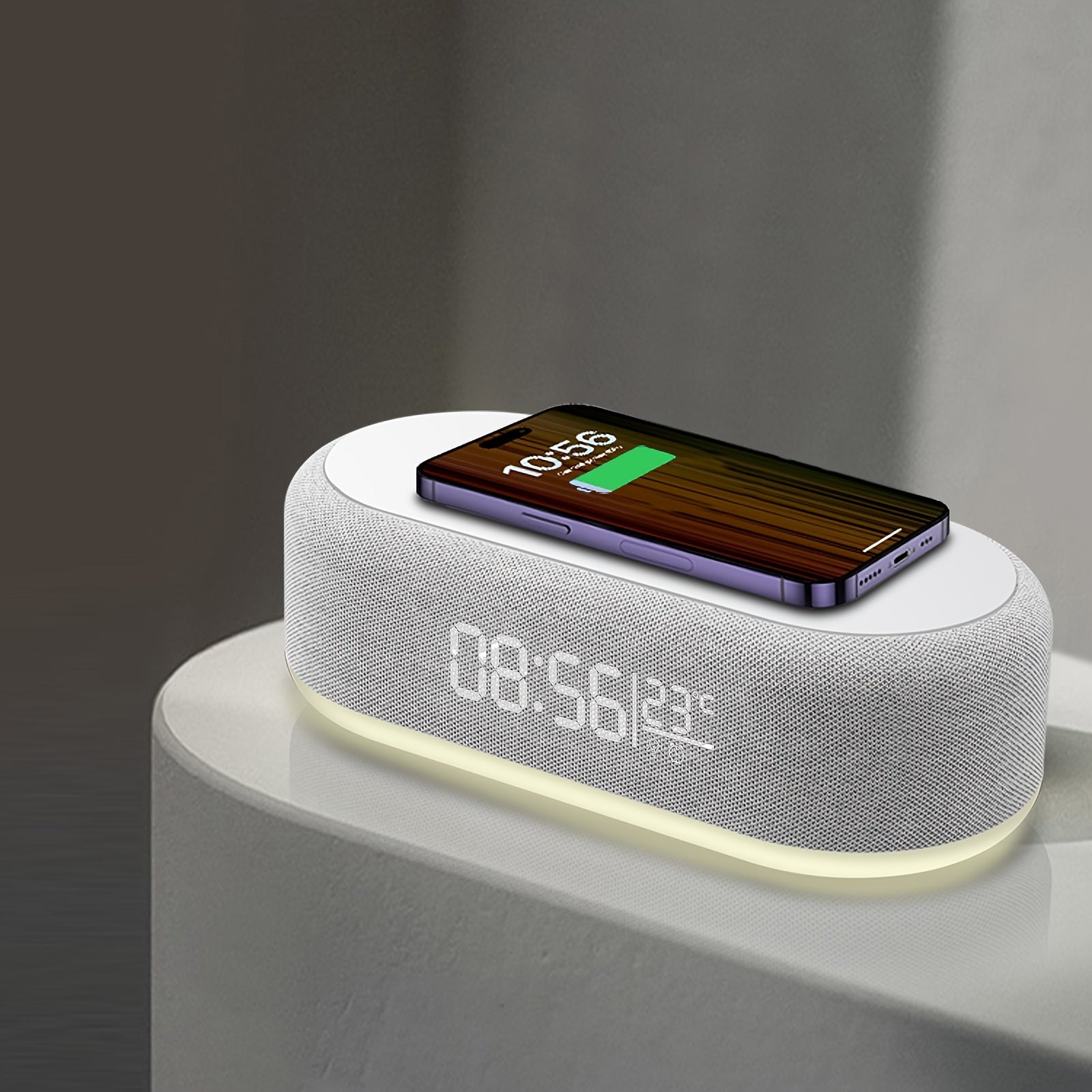 DigiGlow - Alarm Clock with Wireless Charger and Night Light