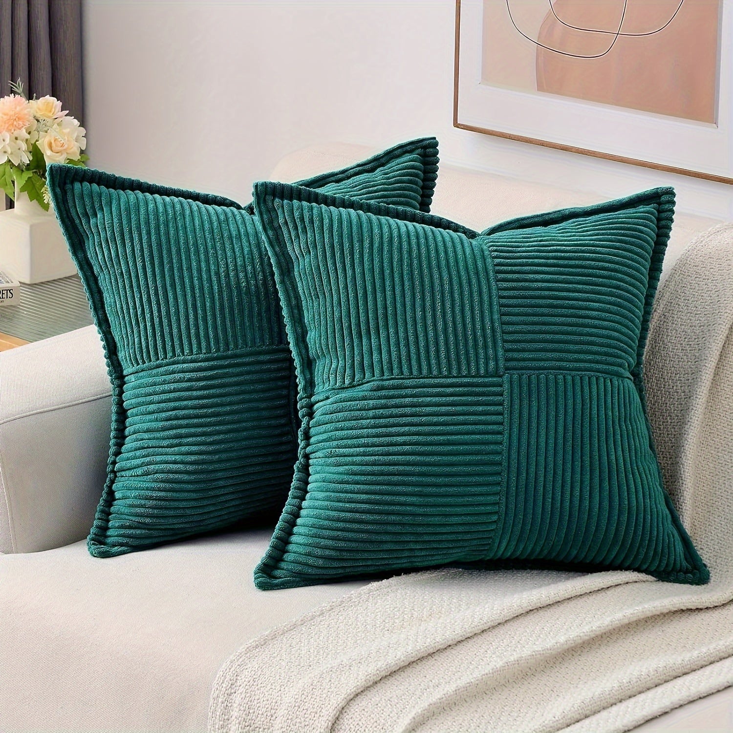 SimpleChic - Stylish Polyester Cushion Cover for Bedroom, Sofa, and Living Room