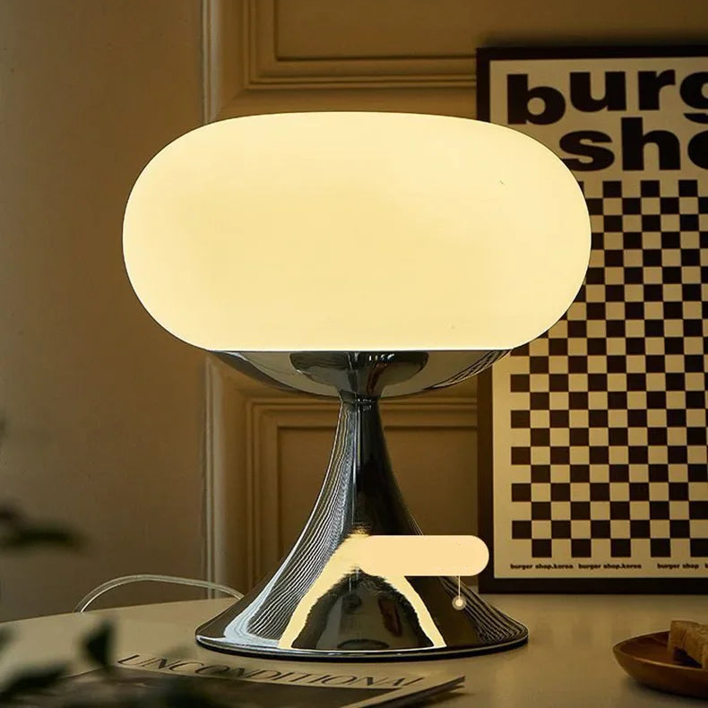 Bordlampe Moderne Glas Krom Base Lys