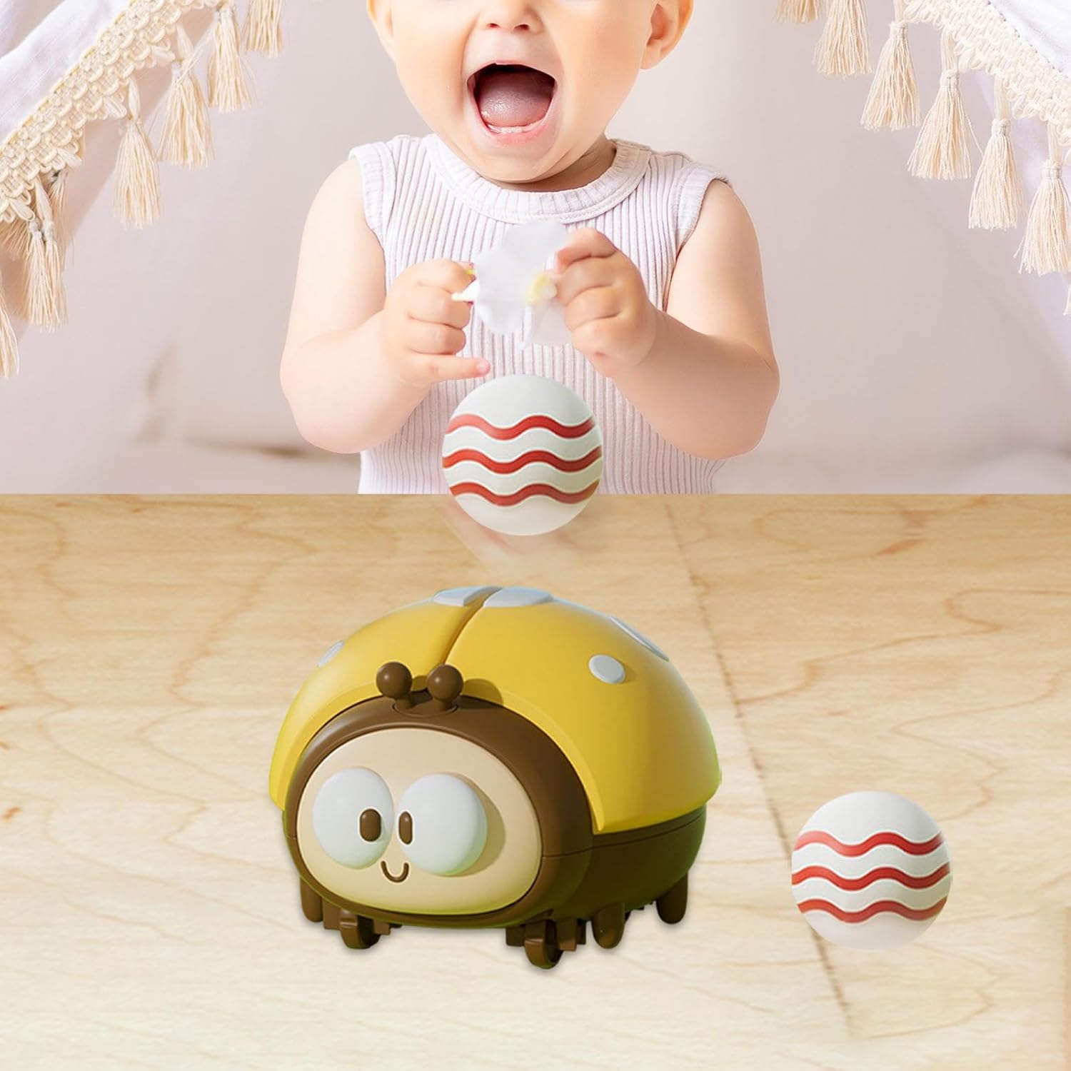 Jouet d'apprentissage flottant coccinelle sensoriel pour bébé