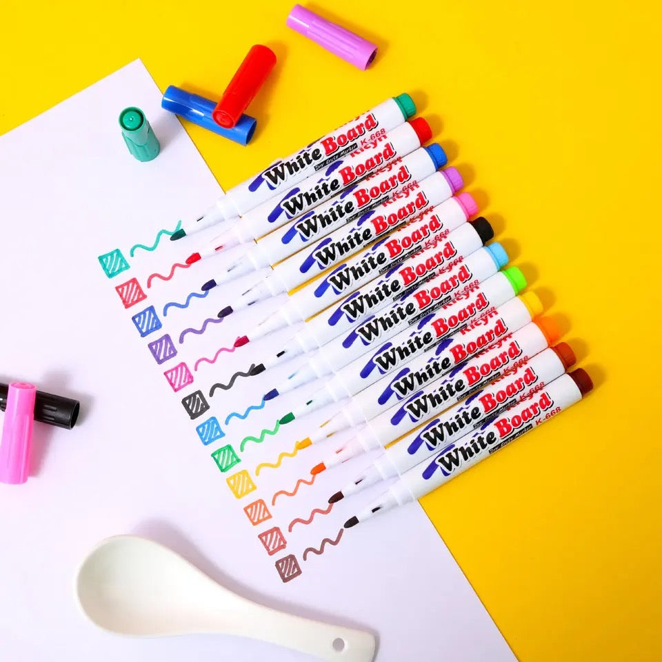 Ensemble de stylos d'art lavables pour dessin à l'eau colorée
