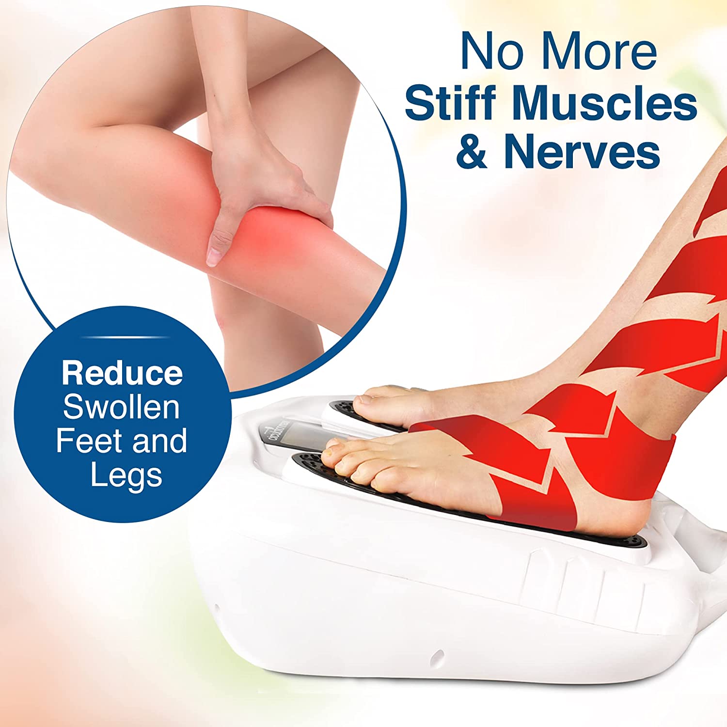 Masseur de pieds ABS stimulateur électrique de circulation