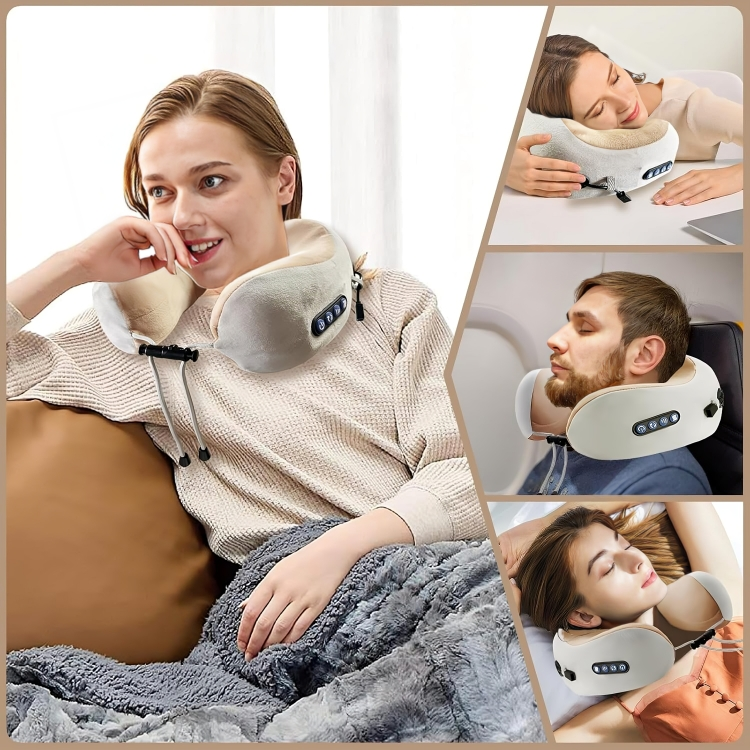 Nakkepude Massager Fløjl Hukommelsesskum Rejse